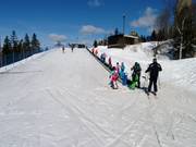 De toegangsafdalingen bij het Toppsenteret