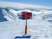 Pistebewegwijzering in het skigebied