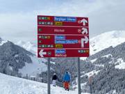 Pistebewegwijzering in het skigebied Adelboden-Lenk