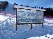 Pistekaart bij het bergstation Signaue