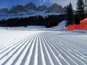 Perfect geprepareerde piste in het skigebied Carezza