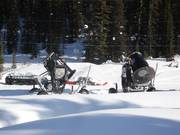 De twee enige sneeuwkanonnen in Sunshine Village