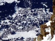 Uitzicht vanaf de Rothorngipfel op Valbella