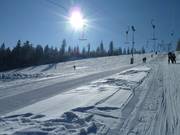 Brede en vlakke afdaling