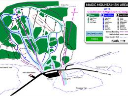 Pistekaart Magic Mountain Resort