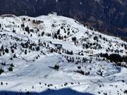 Uitzicht over het skigebied Zoncolan