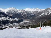 Uitzicht over het skigebied Bormio