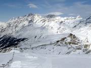 Uitzicht vanaf de Furggsattel tot aan de Rothorn