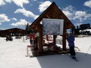 Informatiebalie op de berg