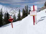 Steil terrein vanaf de High Traverse