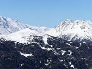 Uitzicht op het skigebied