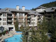 Van de piste in het zwembad