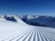 Vers geprepareerde piste bij Corvatsch