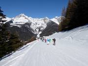 Verbindingspiste van Almboden naar het bergstation K-Express