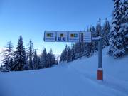 Pistebewegwijzering op de Hauser Kaibling