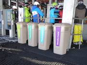 Afvalscheiding in het skigebied