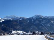 Uitzicht op het skigebied Kampenwand