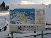 Pistekaart bij het dalstation