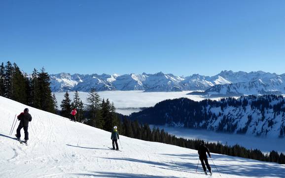 Hoogste dalstation in de Hörnerdörfer – skigebied Grasgehren – Bolgengrat