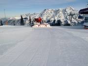 De pistes worden geprepareerd