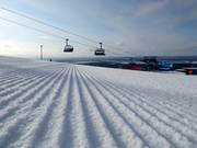 Perfecte pistepreparatie in het skigebied Levi