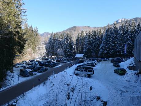 Salzkammergut: bereikbaarheid van en parkeermogelijkheden bij de skigebieden – Bereikbaarheid, parkeren Kasberg – Grünau im Almtal