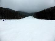 Leiste piste bij de oefenlift