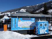 Groot informatiebord bij de verbindingslift Alpbach-Wildschönau