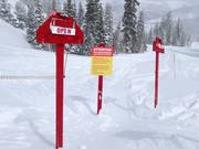 Overgang naar het skigebied Solitude bij de Milly Express