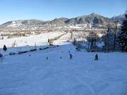 Oefenpiste bij de eindhelling