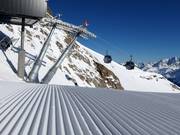 Perfecte pistepreparatie bij de Weißseejochbahn