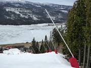 Lanzenbesneeuwing in het skigebied Åre