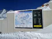 Piste-informatie op de Pitztaler Gletscher
