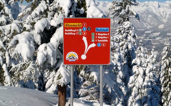 Radstadt: oriëntatie in skigebieden – Oriëntatie Radstadt/Altenmarkt