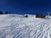 Diepe sneeuwhellingen bij de Rosskopf