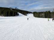 Gemakkelijke piste naar de Nakiska Day Lodge