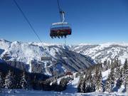 Kettingbahn - 6-persoons hogesnelheidsstoeltjeslift (koppelbaar) met kap en stoelverwarming