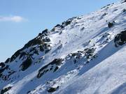 Extreme, onbeveiligde hellingen bij de stoeltjeslift Laleto 2