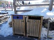 Afvalscheiding in het skigebied Bromont