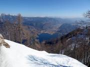 Uitzicht vanaf het bergstation op het Bohinjmeer