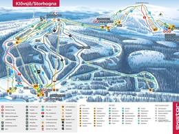 Pistekaart Klövsjö/Storhogna