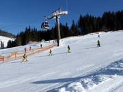 Skiles bij de oefenlift Fichtelland (Altenmarkt)