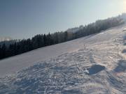 Moeilijke afdaling Buchensteinwand