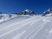 Geprepareerde piste in de ochtend