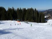 Easy Cheesy oefenlift bij het bergstation in Mellau