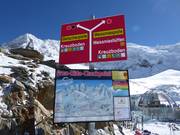 Freeride Checkpoint bij het bergstation Hohsaas