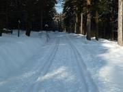 Königskron-loipe bij het bergstation van de liften bij het Bayreuther Haus