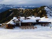 Almstüberl op het hoogste punt van het skigebied