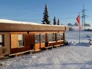 Skihut bij het dalstation