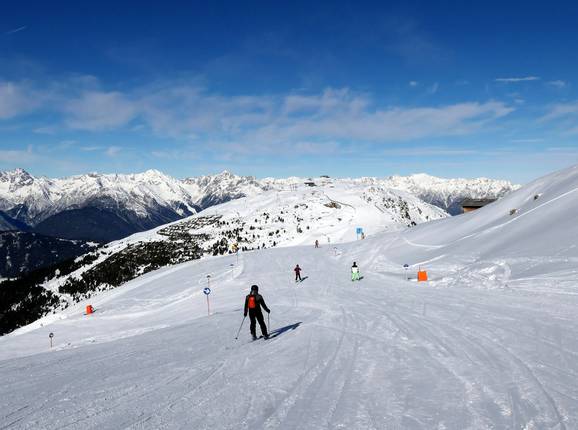 Uitzicht over het skigebied Hochzeiger